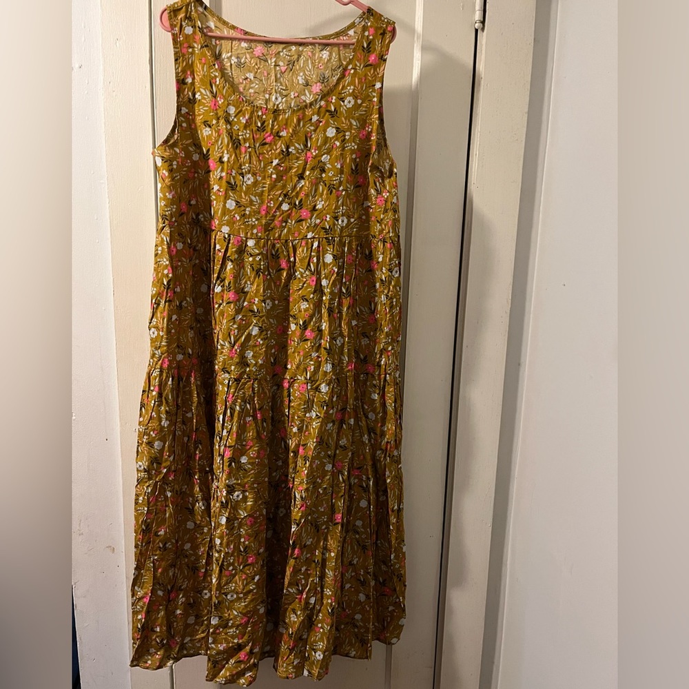 Mustard Yellow Midi Dress